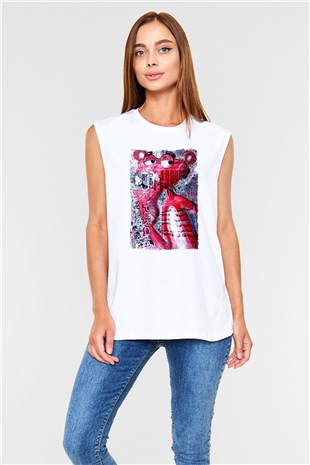 Pink Panther Beyaz Unisex  Kolsuz Tişört