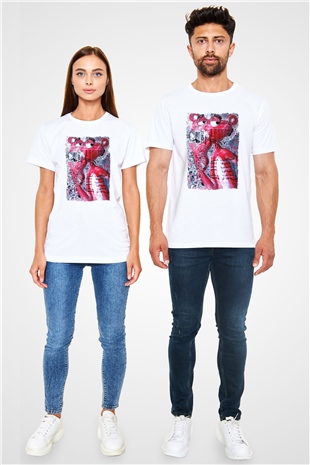 Pink Panther Beyaz Unisex Tişört