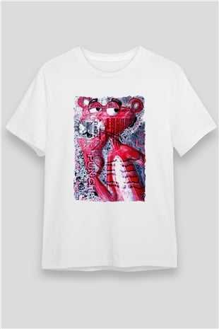 Pink Panther Beyaz Unisex Tişört