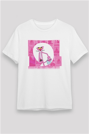 Pink Panther Beyaz Unisex Tişört
