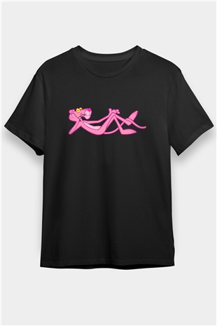 Pink Panther Siyah Unisex Tişört