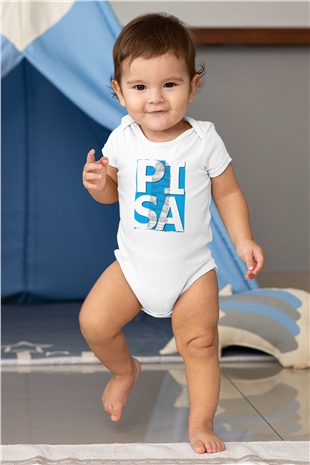 Pisa Kulesi Beyaz Bebek Body - Zıbın