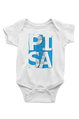 Pisa Kulesi Beyaz Bebek Body - Zıbın