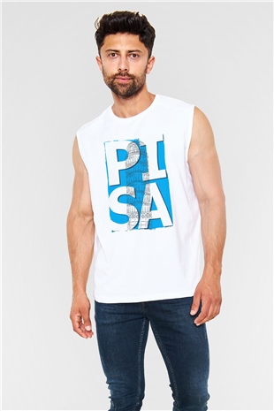 Pisa Kulesi Beyaz Unisex Kolsuz Tişört