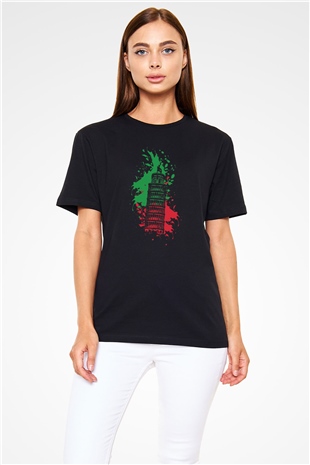 Pisa Kulesi Siyah Unisex Tişört T-Shirt - TişörtFabrikası