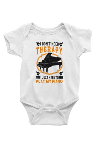 Piyanist Beyaz Bebek Body - Zıbın