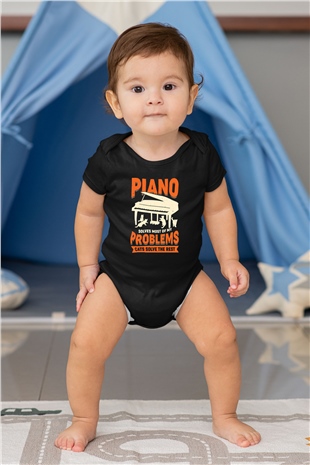Piyanist Siyah Bebek Body - Zıbın