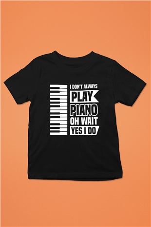 Piyanist Siyah Unisex Çocuk Tişört