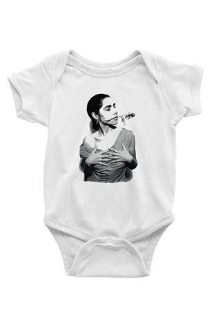 Pj Harvey Baskılı Beyaz Unisex Bebek Body - Zıbın