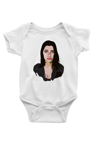 Pj Harvey Baskılı Beyaz Unisex Bebek Body - Zıbın