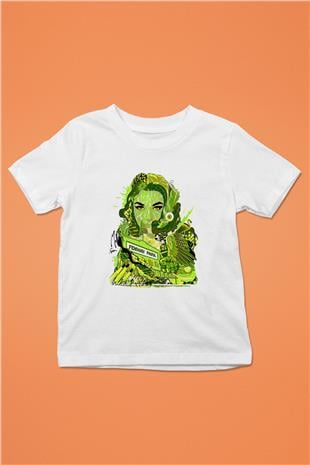 Pj Harvey Baskılı Beyaz Unisex Beyaz Çocuk Tişört - Tshirt