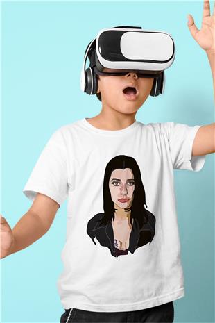 Pj Harvey Baskılı Beyaz Unisex Beyaz Çocuk Tişört - Tshirt