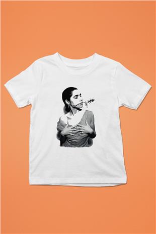 Pj Harvey Baskılı Beyaz Unisex Beyaz Çocuk Tişört - Tshirt