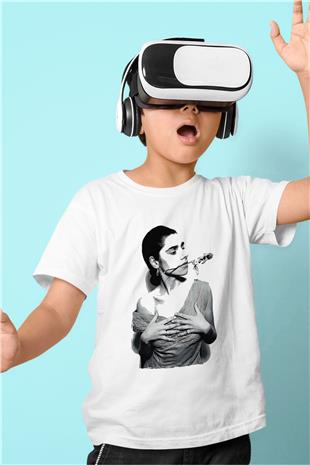 Pj Harvey Baskılı Beyaz Unisex Beyaz Çocuk Tişört - Tshirt