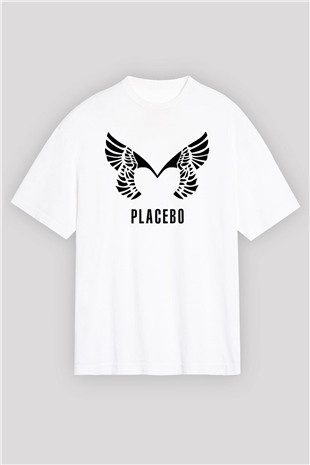 Placebo Beyaz Unisex Oversize Tişört T-Shirt