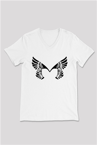 Placebo Beyaz Unisex V Yaka Tişört T-Shirt