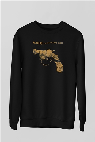 Placebo Siyah Unisex Sweatshirt