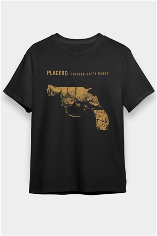 Placebo Siyah Unisex Tişört T-Shirt - TişörtFabrikası