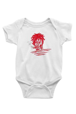 Playboi Carti Baskılı Beyaz Unisex Bebek Body - Zıbın