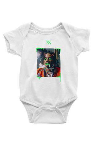 Playboi Carti Baskılı Beyaz Unisex Bebek Body - Zıbın