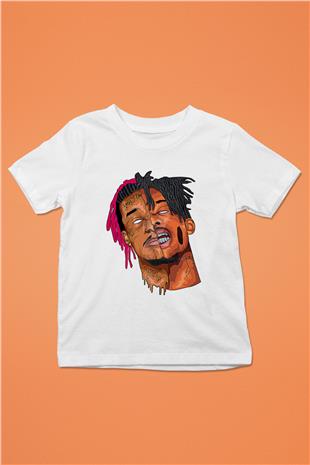 Playboi Carti Baskılı Beyaz Unisex Beyaz Çocuk Tişört - Tshirt