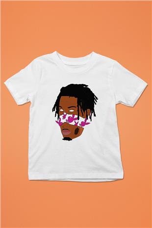 Playboi Carti Baskılı Beyaz Unisex Beyaz Çocuk Tişört - Tshirt