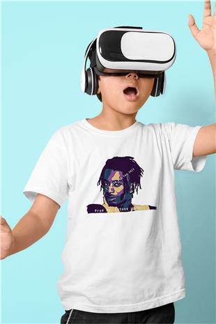 Playboi Carti Baskılı Beyaz Unisex Beyaz Çocuk Tişört - Tshirt