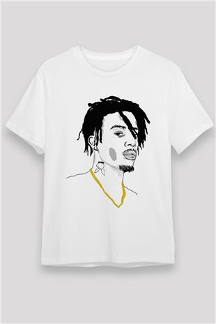 Playboi Carti Baskılı Unisex Beyaz Tişört - Tshirt