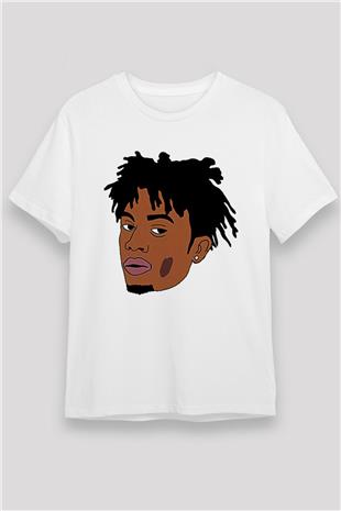 Playboi Carti Baskılı Unisex Beyaz Tişört - Tshirt