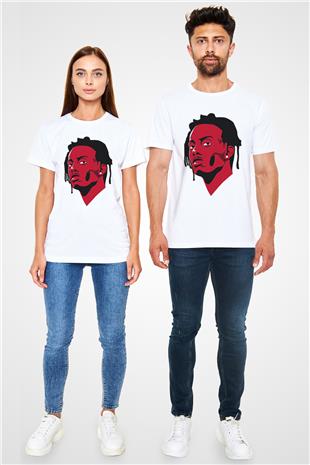 Playboi Carti Baskılı Unisex Beyaz Tişört - Tshirt