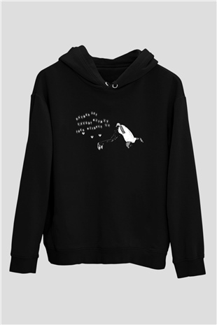 Playboi Carti Baskılı Unisex Siyah Hoodie