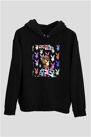 Playboi Carti Baskılı Unisex Siyah Hoodie