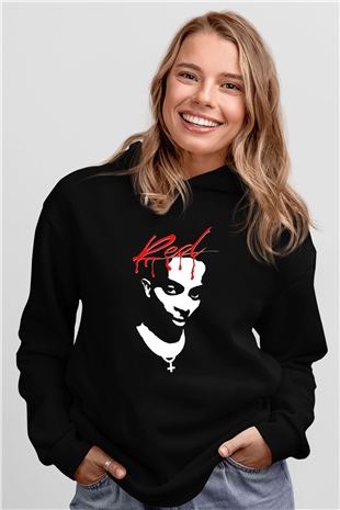 Playboi Carti Baskılı Unisex Siyah Hoodie