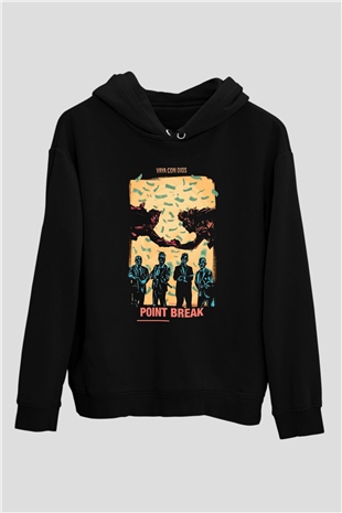 Point Break Siyah Unisex Hoodie