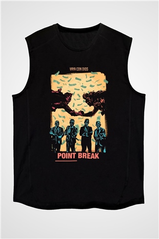 Point Break Siyah Unisex  Kolsuz Tişört