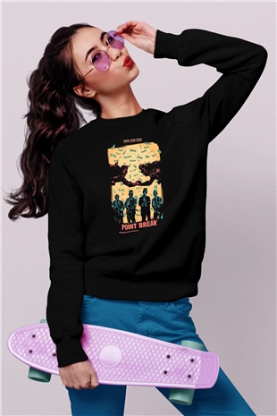 Point Break Siyah Unisex  Sweatshirt