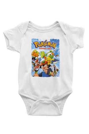 Pokemon Beyaz Bebek Body - Zıbın