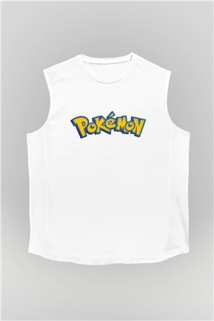 Pokemon Beyaz Unisex Kolsuz Tişört