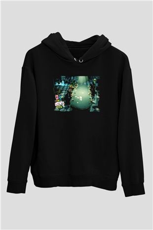 Poker Siyah Unisex Hoodie