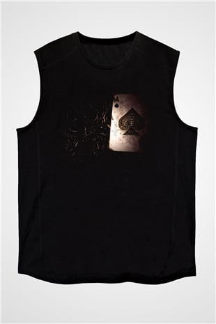Poker Siyah Unisex Kolsuz Tişört