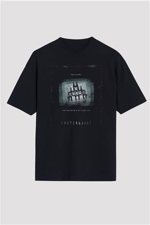 Poltergeist Siyah Oversize Tişört