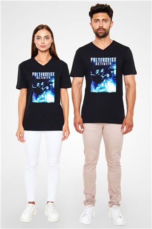 Poltergeist Siyah Unisex  V Yaka Tişört