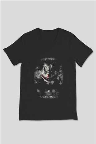 Poltergeist Siyah Unisex  V Yaka Tişört