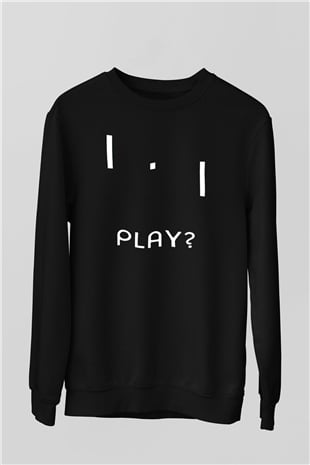 Pong Siyah Unisex Sweatshirt