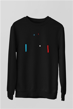 Pong Siyah Unisex  Sweatshirt