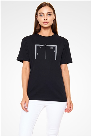 Pong Siyah Unisex Tişört