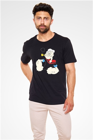 Popeye Siyah Unisex Tişört