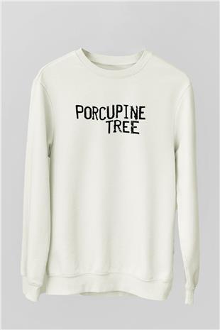 Porcupine Tree Baskılı Beyaz Unisex Sweatshirt