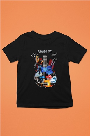 Porcupine Tree Baskılı Unisex Siyah Çocuk Tişört - Tshirt