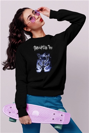 Porcupine Tree Baskılı Unisex Siyah Sweatshirt